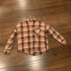 Billabong Orange Plaid Shirt